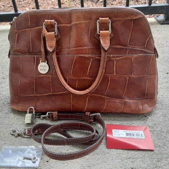 Dooney Croc Zip Satchel - Picture 6 of 8